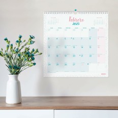 Calendario da parete Finocam CHIC Turchese Carta 2025 30 x 30 cm    