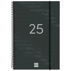 Agenda Finocam YEAR Nero 16,5 x 24,2 cm 2025    