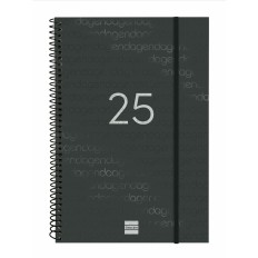 Agenda Finocam YEAR Nero 16,5 x 24,2 cm 2025    