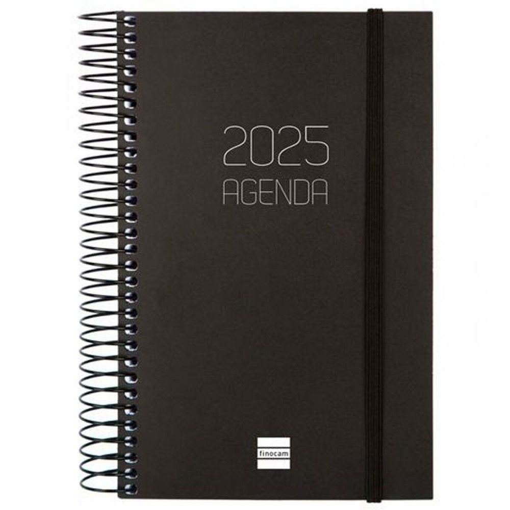 Agenda Finocam OPAQUE Nero 11,7 x 18,1 cm 2025    