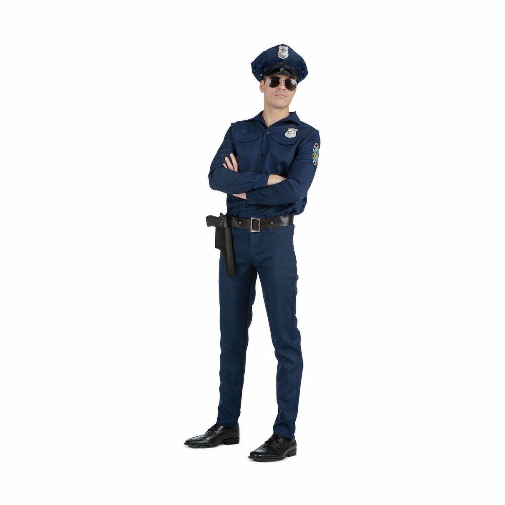 Costume per Adulti My Other Me Azzurro Poliziotto (4 Pezzi) Taglia  XL 