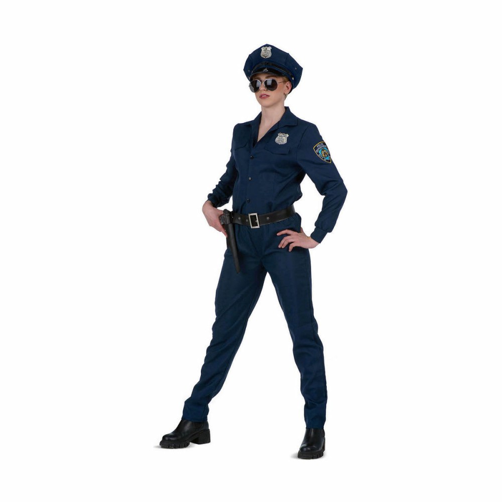 Costume per Adulti My Other Me Azzurro Poliziotto (4 Pezzi) Taglia  L 