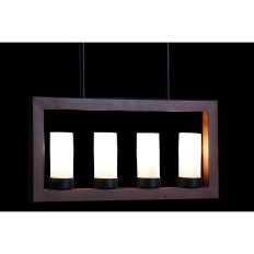 Lampadario DKD Home Decor 25W Cristallo Marrone Alluminio 220 V (52 x 10 x 30 cm)    