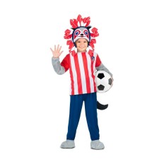 Costume per Bambini My Other Me Azzurro Rosso Atlético de Madrid (5 Pezzi) Taglia  3-4 Anni 