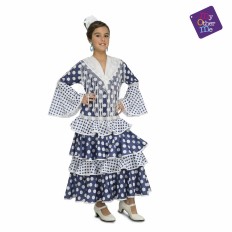 Costume per Adulti My Other Me Solea Ballerina di Flamenco Azzurro Taglia  5-6 Anni 