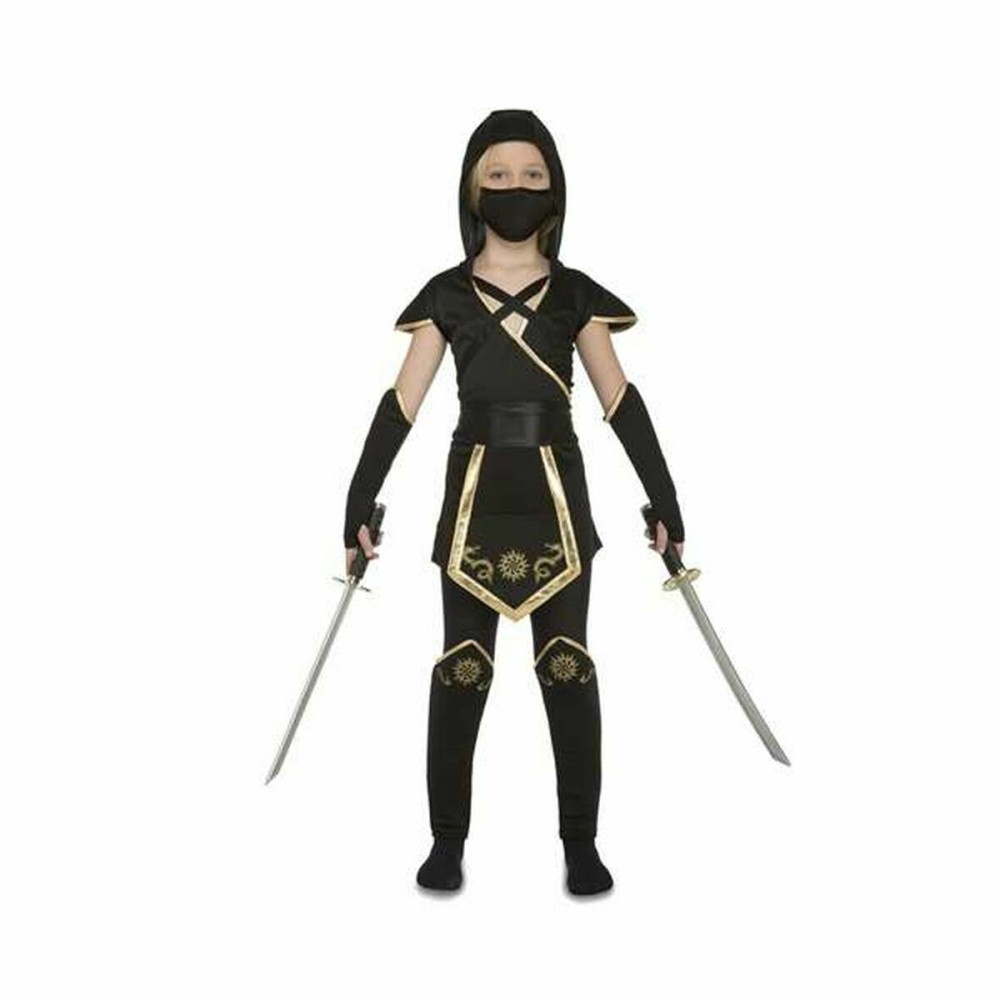 Costume per Bambini My Other Me Nero Ninja (5 Pezzi) Taglia  7-9 Anni 