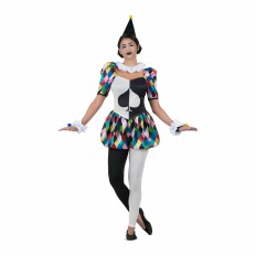 Costume per Adulti My Other Me Arlecchino Bianco Nero (6 Pezzi) Taglia  L 