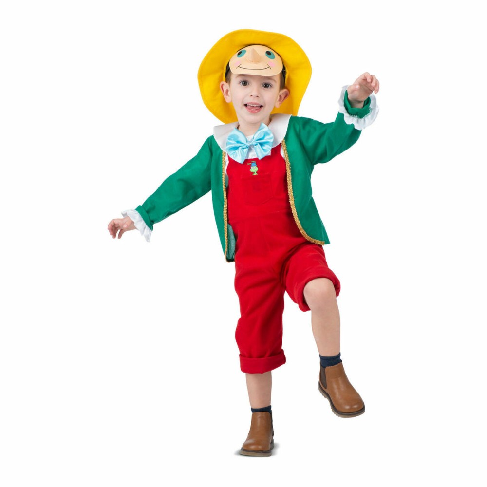 Costume per Adulti My Other Me Pinocchio Rosso Verde Taglia  1-2 anni 