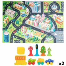 Tappeto da gioco Colorbaby Città Plastica (2 Unità)    