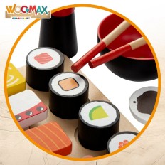 Gioco di Legno Woomax Sushi 14 Parti (6 Unità)    