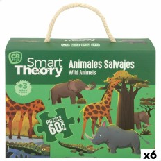 Puzzle per Bambini Colorbaby Wild Animals 60 Pezzi 60 x 44 cm (6 Unità)    