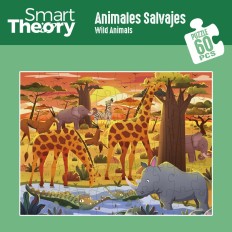 Puzzle per Bambini Colorbaby Wild Animals 60 Pezzi 60 x 44 cm (6 Unità)    