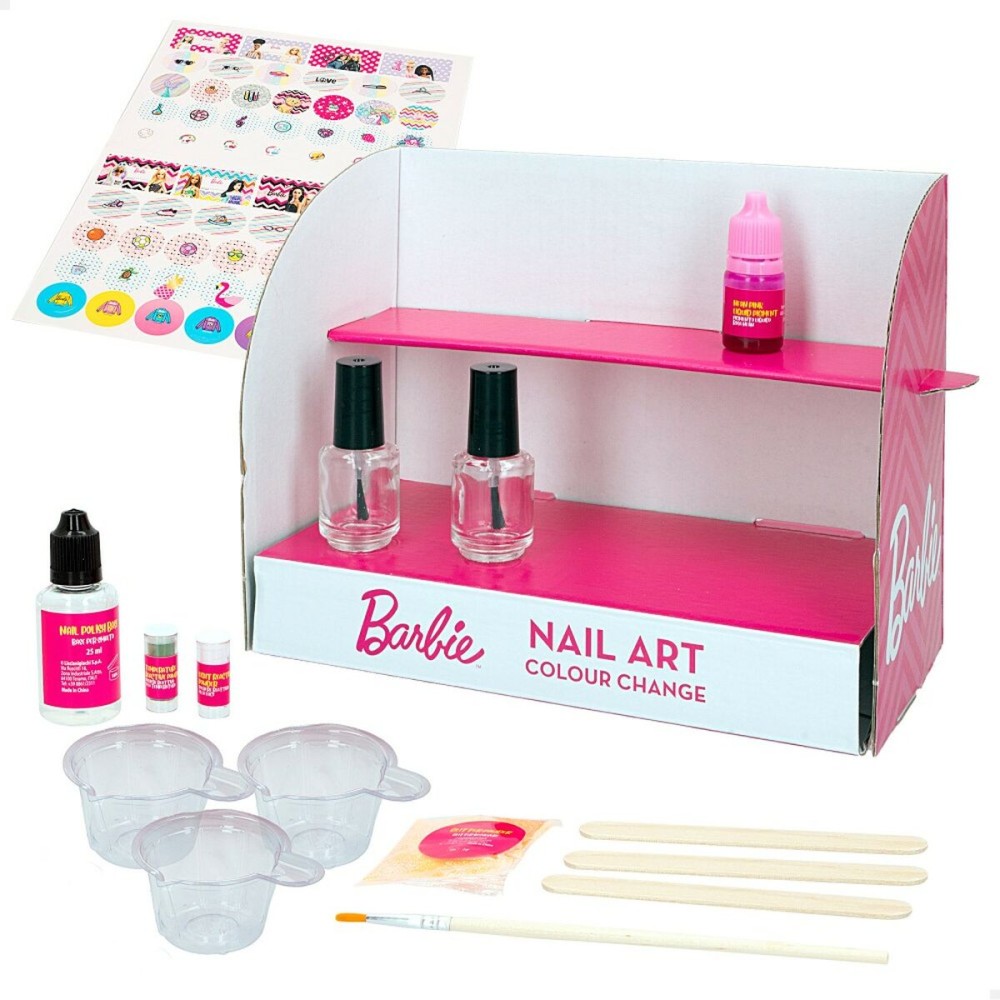 Kit per creare il trucco Barbie Studio Color Change Smalto per unghie 15 Pezzi    