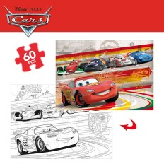 Puzzle per Bambini Cars Double-face 60 Pezzi 50 x 35 cm (12 Unità)    