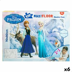 Puzzle per Bambini Frozen Double-face 108 Pezzi 70 x 1,5 x 50 cm (6 Unità)    