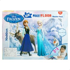 Puzzle per Bambini Frozen Double-face 108 Pezzi 70 x 1,5 x 50 cm (6 Unità)    