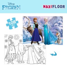 Puzzle per Bambini Frozen Double-face 108 Pezzi 70 x 1,5 x 50 cm (6 Unità)    