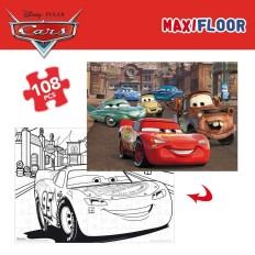 Puzzle per Bambini Cars Double-face 108 Pezzi 70 x 1,5 x 50 cm (6 Unità)    