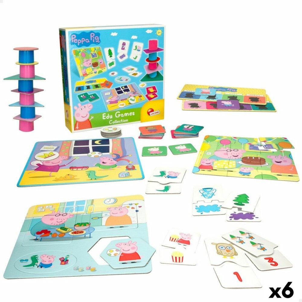 Gioco Educativo Peppa Pig Edu Games Collection 24,5 x 0,2 x 24,5 cm (6 Unità) 10 in 1    