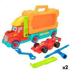 Camion Porta-veicoli Colorbaby 43 x 23,5 x 10,5 cm (2 Unità)    