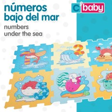 Tappeto da gioco Colorbaby Marino EVA 8 Pezzi (4 Unità)    