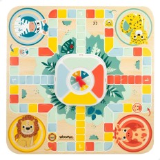 Tabellone per Parcheesi e Gioco dell'Oca Woomax Zookabee 30 x 3 x 30 cm Per bambini animali (6 Unità)    