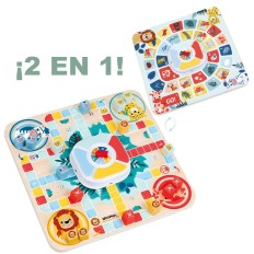 Tabellone per Parcheesi e Gioco dell'Oca Woomax Zookabee 30 x 3 x 30 cm Per bambini animali (6 Unità)    