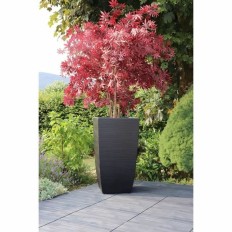 Vaso EDA Nero 43,5 x 43,5 x 78,2 cm Plastica Quadrato Moderno    