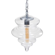 Lampadario Argentato Metallo Cristallo 40 W 220-240 V 28 x 28 x 36 cm Moderno    