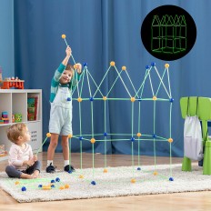 Kit di Costruzione di Fortini per Bambini Builkitt InnovaGoods 155 Pezzi    