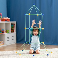 Kit di Costruzione di Fortini per Bambini Builkitt InnovaGoods 155 Pezzi    