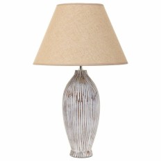 Lampada da tavolo Alexandra House Living Bianco Poliresina 220-240 V 18 x 49 x 18 cm    