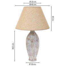 Lampada da tavolo Alexandra House Living Bianco Poliresina 220-240 V 18 x 49 x 18 cm    