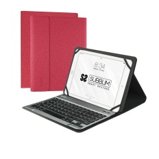 Custodia per Tablet e Tastiera Subblim SUB-KT2-BT0003 10,1" Rosso Qwerty in Spagnolo QWERTY    