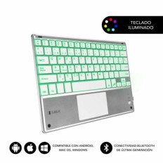 Tastiera e Touchpad Subblim SUB-KBT-SMBT50 Argentato Qwerty in Spagnolo QWERTY    