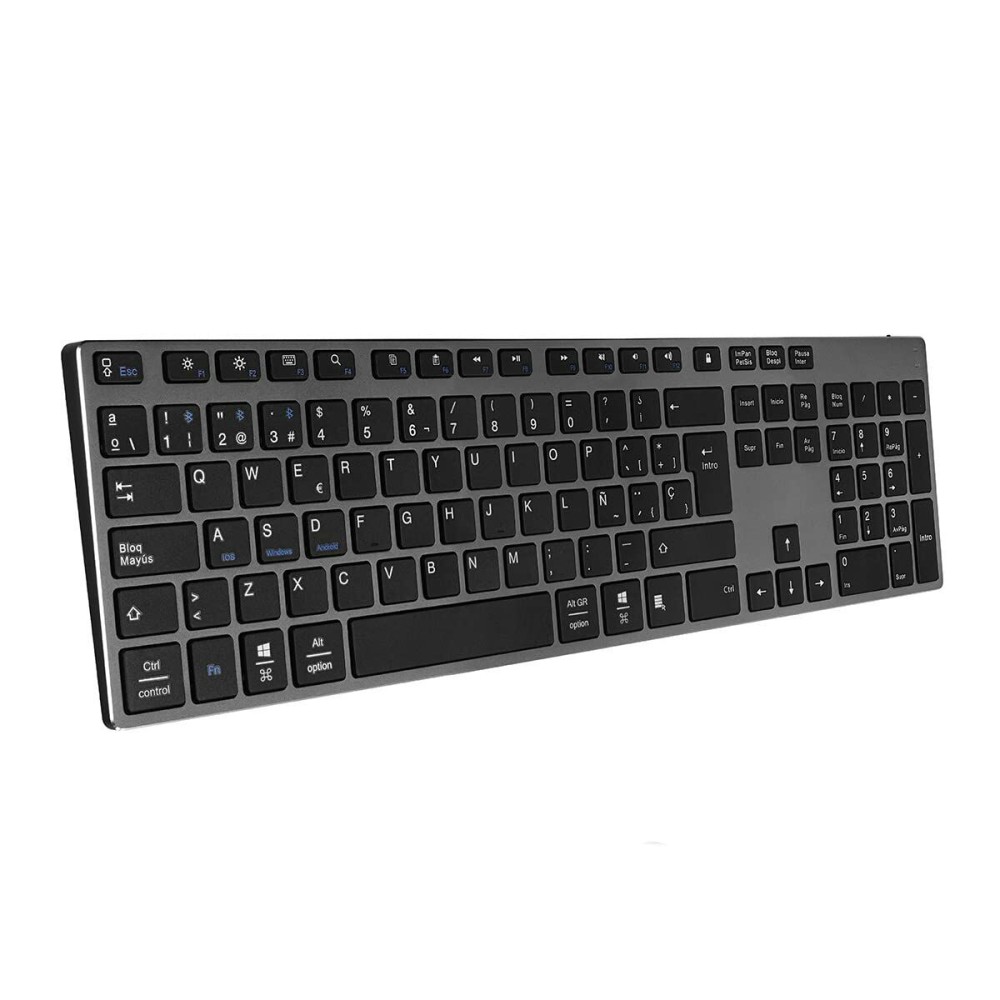 Tastiera Wireless Subblim SUB-KB-3ADE301 Grigio Qwerty in Spagnolo QWERTY Bluetooth 3.0    