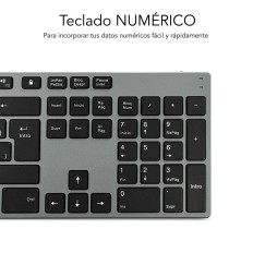 Tastiera Wireless Subblim SUB-KB-3ADE301 Grigio Qwerty in Spagnolo QWERTY Bluetooth 3.0    