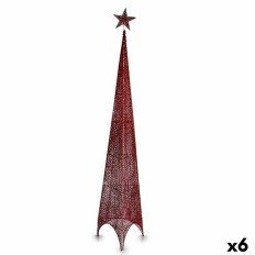 Albero di Natale Torre Stella Rosso Metallo Plastica 34 x 154 x 34 cm (6 Unità)    