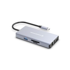 Hub USB Conceptronic 110519307101 Grigio Multicolore 100 W    