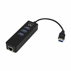 Hub USB Ewent AAOAUS0127 3 x USB 3.1 RJ45 Plug and Play    