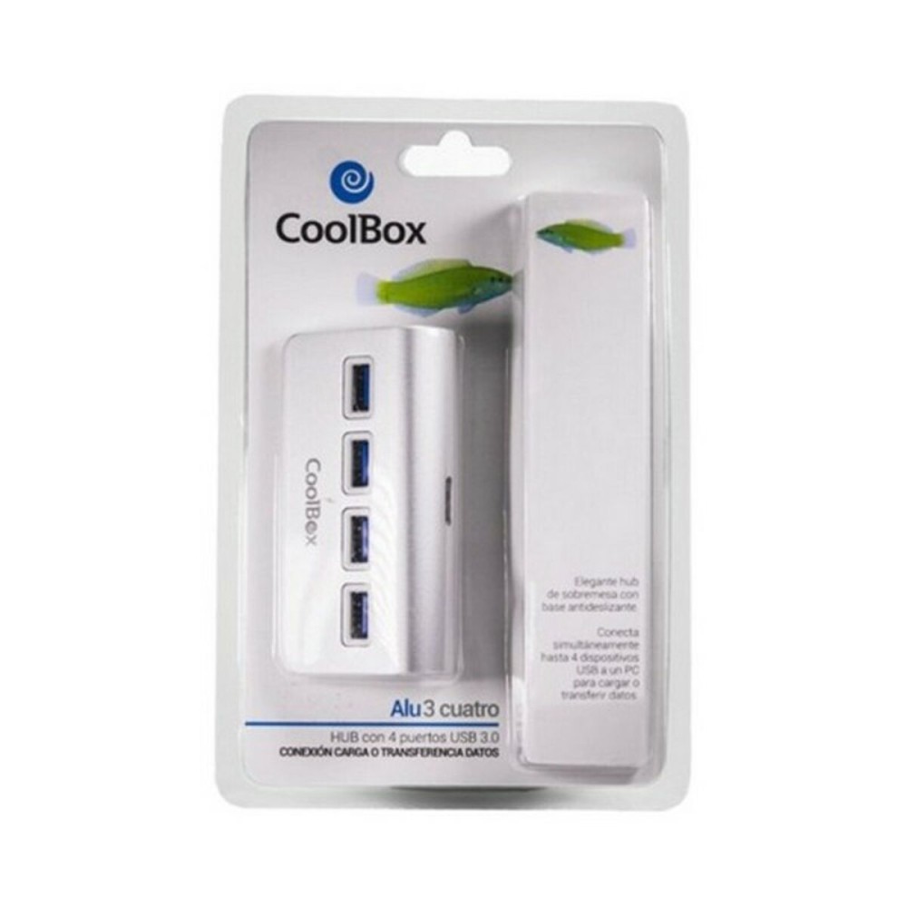 Hub USB CoolBox COO-HU4ALU3 Alluminio (4 Porte)    