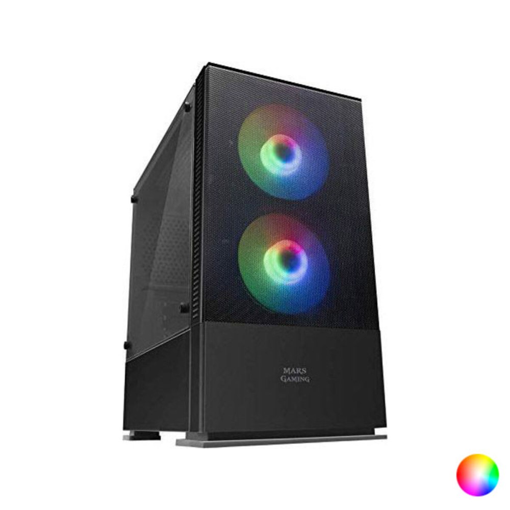 Case computer desktop ATX/mATX Mars Gaming LED RGB LED RGB Micro ATX Colore  Nero 