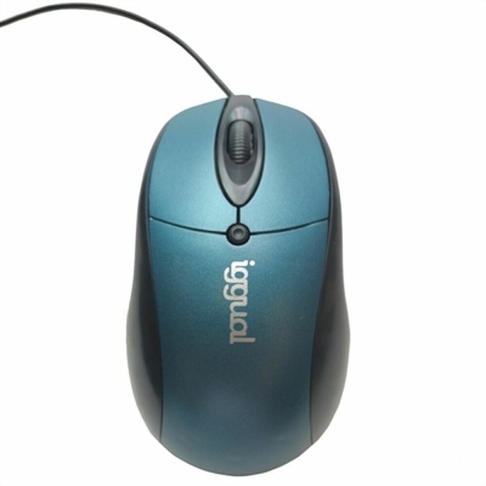 Mouse iggual COM-ERGONOMIC-XL 800 dpi Azzurro Nero/Blu    