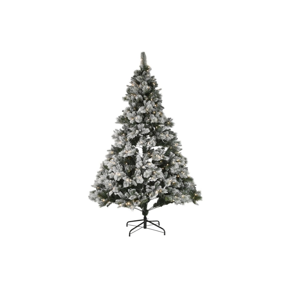 Albero di Natale Home ESPRIT Verde PVC Metallo Nevoso 155 x 155 x 240 cm    