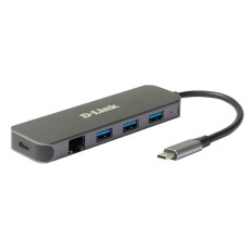 Hub USB D-Link DUB-2334 Grigio    