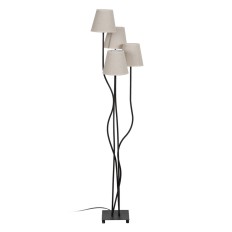 Lampada da Terra Marrone Nero Crema Ferro 60 W 220-240 V 38 x 34 x 138 cm    