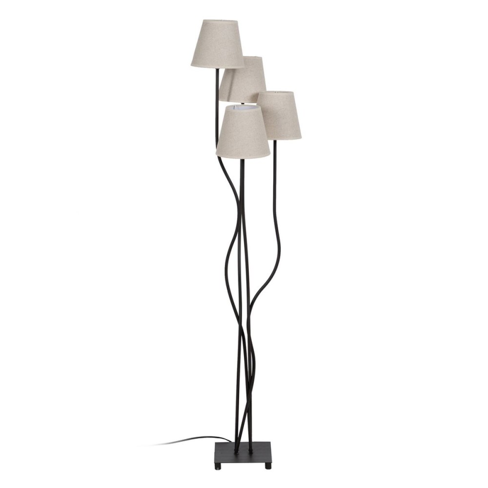 Lampada da Terra Marrone Nero Crema Ferro 60 W 220-240 V 38 x 34 x 138 cm    