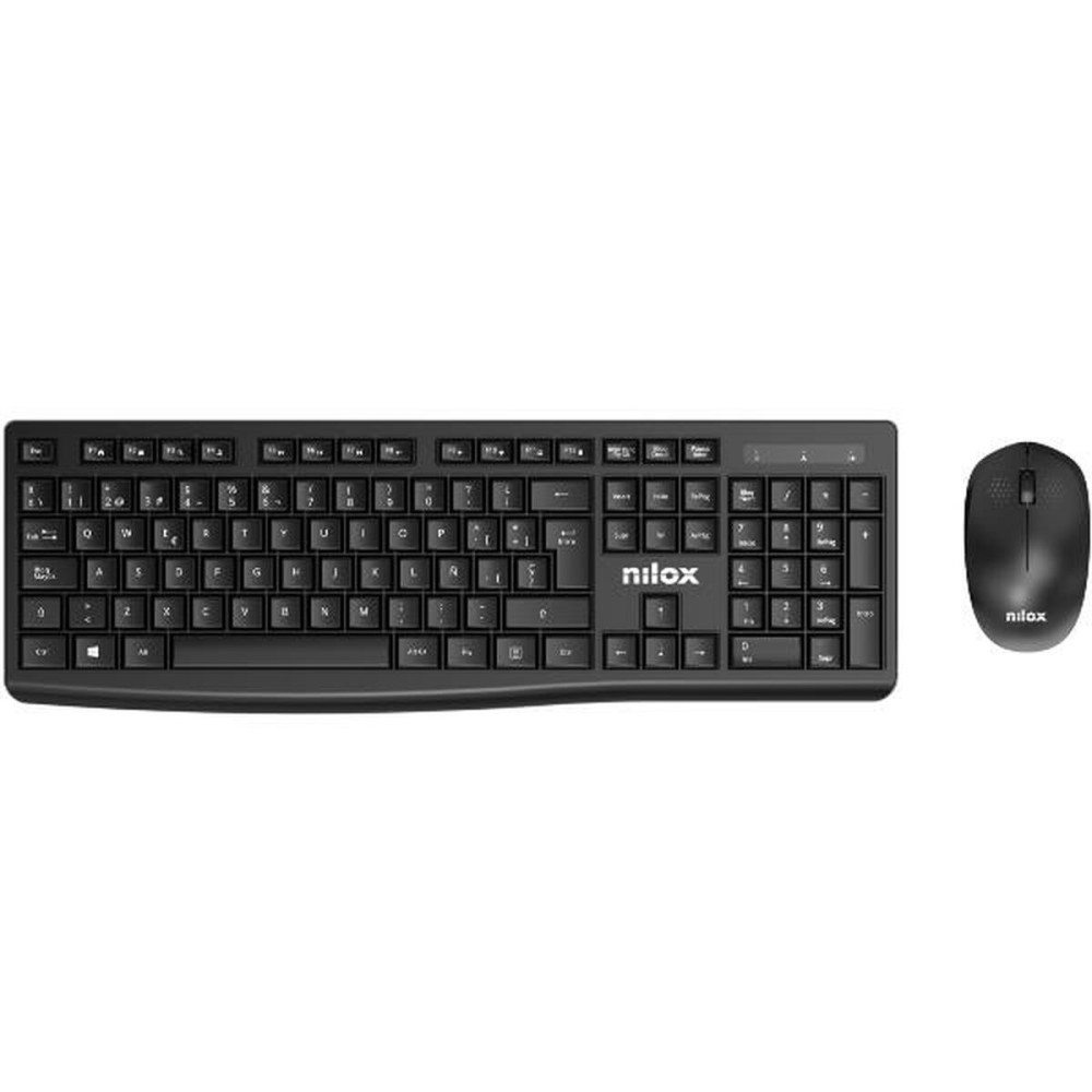 Tastiera e Mouse Wireless Nilox NXKMWE012 Qwerty in Spagnolo    