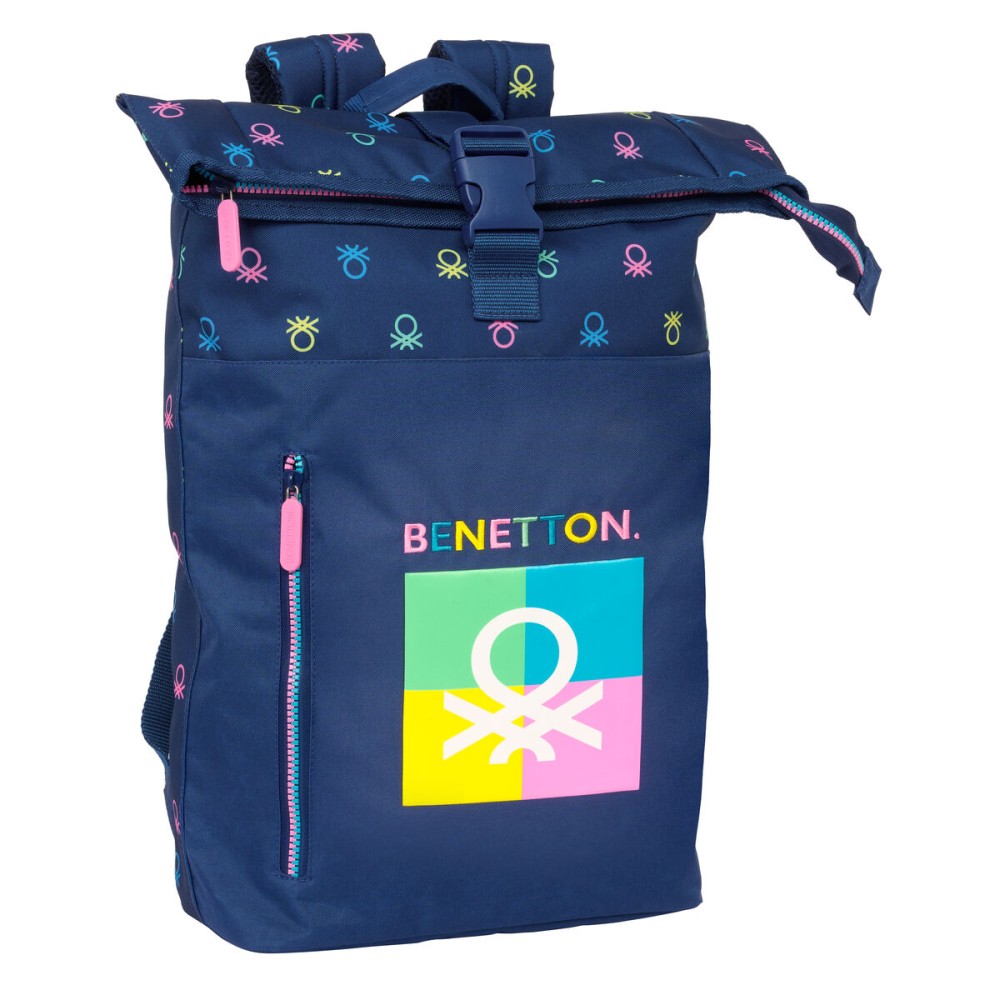 Zaino per Portatile Benetton Cool Blu Marino 28 x 42 x 13 cm    