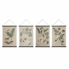 Tela DKD Home Decor Fiori 60 x 2 x 90 cm Cottage (4 Pezzi)    